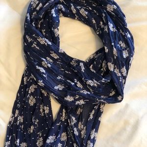 Blue Floral Scarf